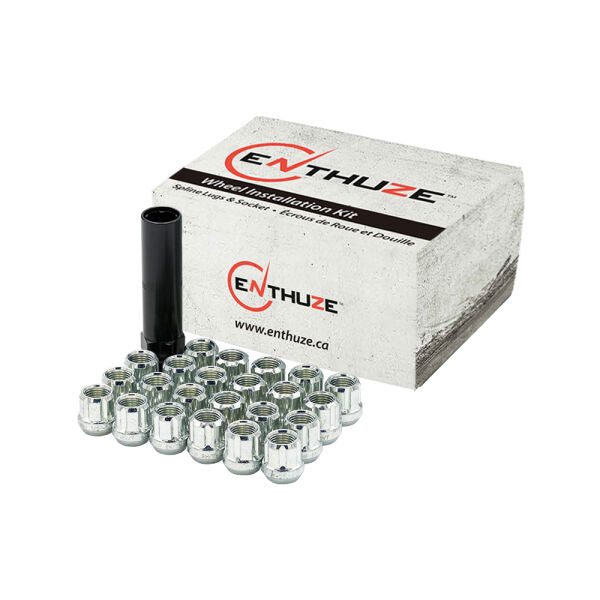14X1.5 OPEN END ZINC SPLINE 8 LUG NUT KIT (32PCS & SPLINE KEY)
