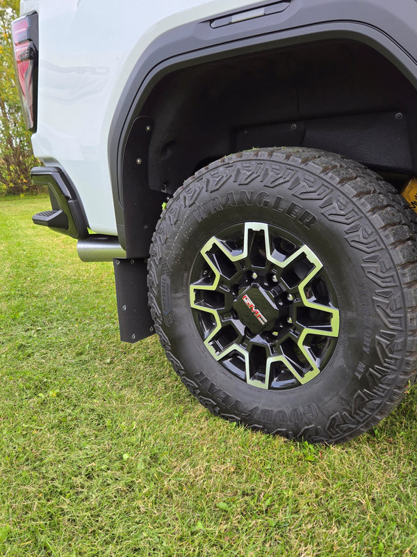 2023+ GMC AT4X HD Bolt On Kickback Mudflaps 12"