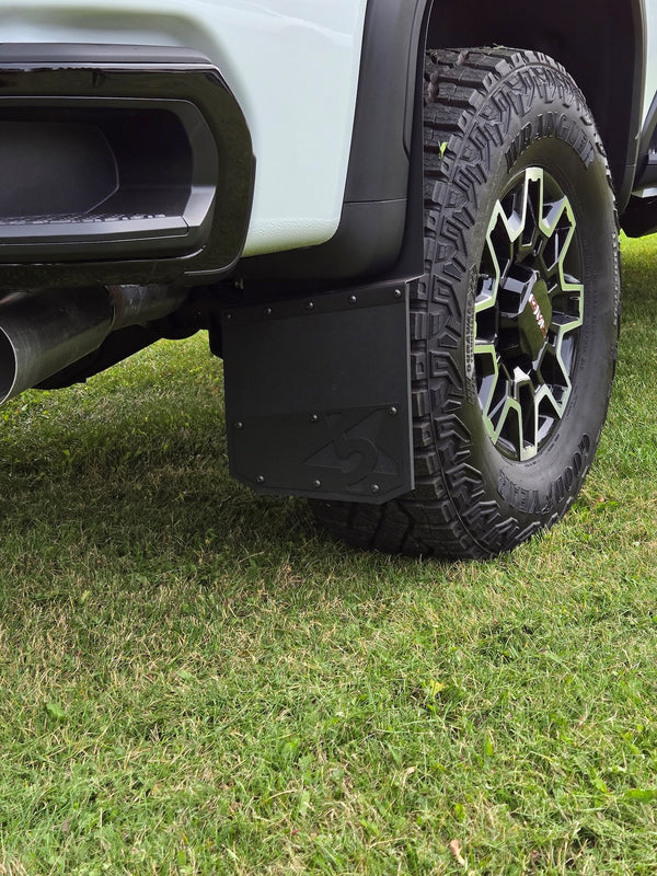 2023+ GMC AT4X HD Bolt On Kickback Mudflaps 13"