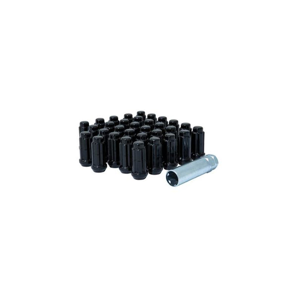 14X1.5 LUG NUTS CLOSED BLACK 32PCS & SPLINE KEY