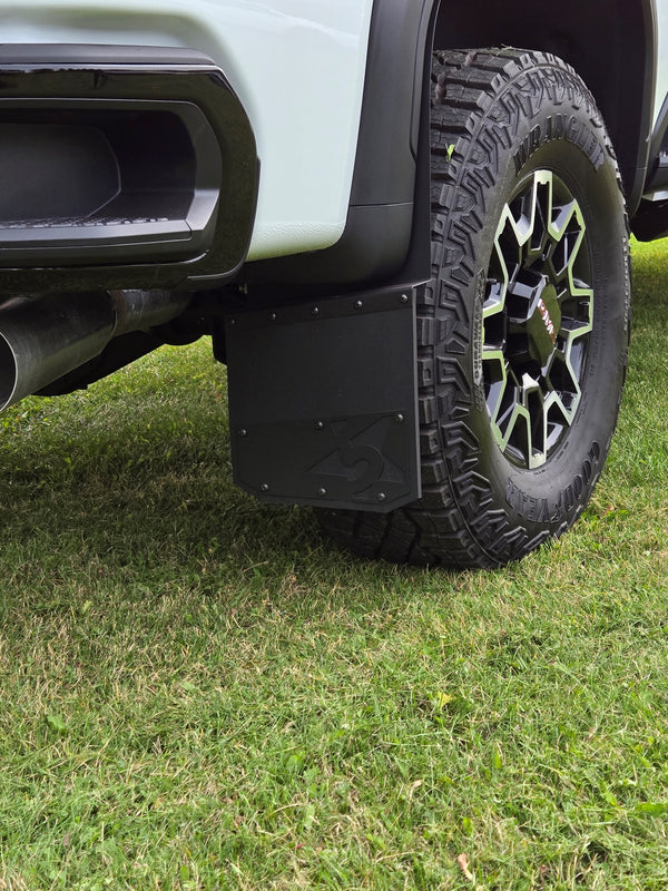 2023+ GMC AT4X HD Bolt On Kickback Mudflaps 12"