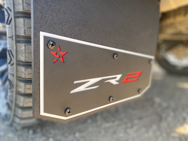 2023+ Chev ZR2 HD Bolt On Kickback Mudflaps 13"