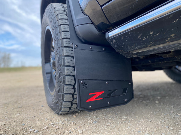 2023+ Chev ZR2 HD Bolt On Kickback Mudflaps 12"